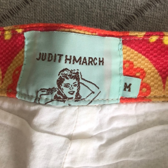 Judith March M Fringe Boho Scallop Shorts Pink Red - Picture 6 of 7